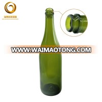 750ml empty red painted glass wine bottles shaped for sale